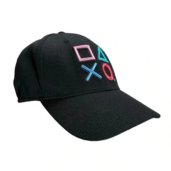 Sony PlayStation Button Symbol OSFM Elastic Fitted Hat - Picture 3 of 8